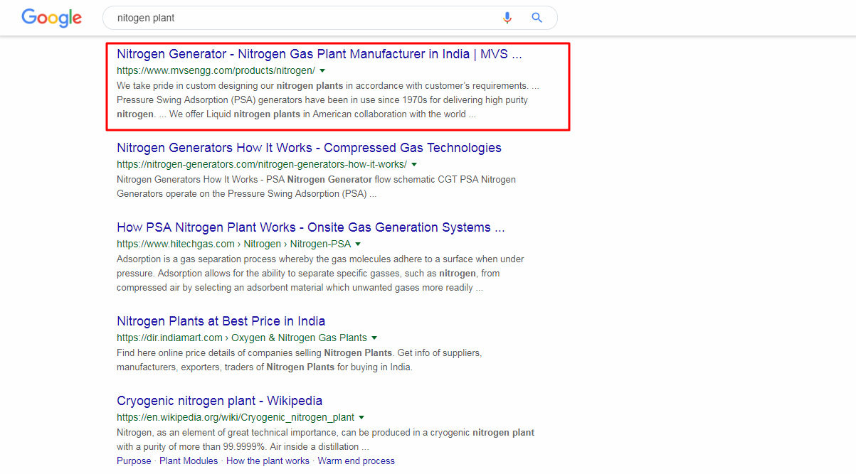 SEO Result, SEO Top Rank, SEO Rank MVS Engg